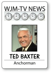 Ted Baxter Mary Tyler Moore Show badge 